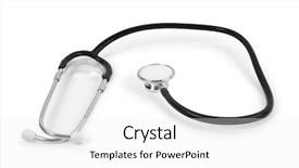  Presentation with white sparkle - Presentation theme featuring stetoskop on a white background background and a  colored foreground