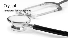  Presentation with white relativity theory - Audience pleasing presentation theme consisting of stetoskop on a white background backdrop and a  colored foreground