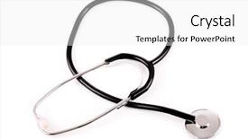  Presentation with background - Presentation featuring stetoskop on a white background background and a  colored foreground