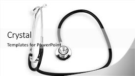  Presentation with white - Cool new presentation with stetoskop on a white background backdrop and a  colored foreground