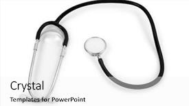  Presentation with white pom pom pom pom - Colorful PPT layouts enhanced with stetoskop on a white background backdrop and a  colored foreground