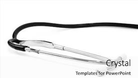  Presentation with teachnology and brain white - PPT theme with stetoskop on a white background background and a  colored foreground