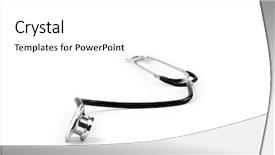  Presentation with maroon and white - Audience pleasing slide deck consisting of stetoskop on a white background backdrop and a  colored foreground