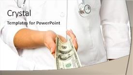  Presentation with white dove clouds - Audience pleasing PPT layouts consisting of stetoskop on a white background backdrop and a  colored foreground