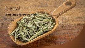  Presentation with sweetener - Colorful slide deck enhanced with stevia-dried-leaves backdrop and a coral colored foreground