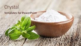  Presentation with powder - Colorful slide set enhanced with stevia-plant-with-powder backdrop and a lemonade colored foreground