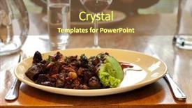  Presentation with red onion - Colorful slide deck enhanced with stew and spring onion champ backdrop and a  colored foreground