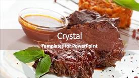  Presentation with cabbage - Amazing slide set having stew-beef-with-cabbage backdrop and a tawny brown colored foreground