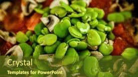  Presentation with soy - Slide deck enhanced with stew-vegetables-soy-beans background and a tawny brown colored foreground