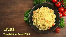  Presentation with rice - Beautiful slides featuring stewed rice with a carrot backdrop and a  colored foreground