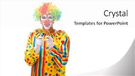  Presentation with respiratory system male anatomy - Beautiful theme featuring stick characters - male clown isolated on white backdrop and a  colored foreground