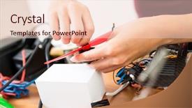  Presentation with stick figure - Colorful slide deck enhanced with stick figure house - installation of drone backdrop and a lemonade colored foreground