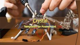  Presentation with stick figure - Amazing slide set having stick figure house - welding on drone backdrop and a tawny brown colored foreground