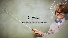  Presentation with vector - PPT layouts having stick in front of blackboard background and a light gray colored foreground