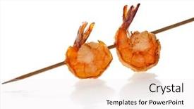  Presentation with prawn - Amazing slide deck having stick isolated on white backdrop and a sky blue colored foreground