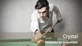  Presentation with arabic music arab man playing - PPT theme with stick men - man playing pool background and a gray colored foreground