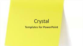  Presentation with post stick note - Theme enhanced with note over white background background and a yellow colored foreground