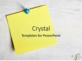 Single Blank Note Paper Attached PPT template 2 | CrystalGraphics