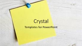  Presentation with blank note book and wooden - Beautiful PPT theme featuring single blank note paper attached backdrop and a blonde colored foreground