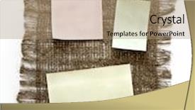  Presentation with textile - Theme consisting of stick notes on textile background background and a coral colored foreground