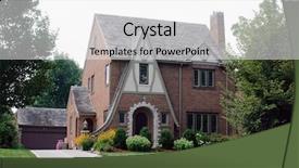  Presentation with brick - Beautiful presentation theme featuring stick style brick house backdrop and a white colored foreground