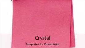  Presentation with note - Presentation theme enhanced with sticker note with clip background and a coral colored foreground