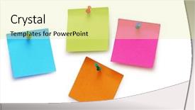  Presentation with post stick note - Amazing theme having sticker notes isolated backdrop and a blonde colored foreground