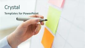  Presentation with flip chart - Beautiful slides featuring sticker on flip chart backdrop and a sky blue colored foreground