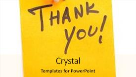  Presentation with text message - Audience pleasing slide deck consisting of sticker with text thank you backdrop and a light gray colored foreground