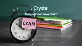  Presentation with final - Presentation design having sticker with word exam background and a  colored foreground