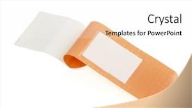  Presentation with blank whiteboard isolated on white - PPT theme having sticking plaster isolated on white background and a white colored foreground