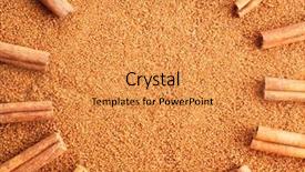  Presentation with cinnamon - PPT theme having sticks and sweet cinnamon background and a gold colored foreground
