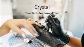  Presentation with beautician - Beautiful slides featuring sticks nails of the client backdrop and a  colored foreground