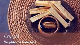  Presentation with healthy lifestyle - Presentation theme featuring sticks-of-the-sacred-palo background and a red colored foreground