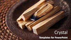  Presentation with healthy lifestyle - Presentation consisting of sticks-of-the-sacred-palo background and a wine colored foreground