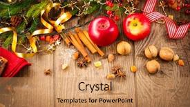  Presentation with christmas border design - Cool new presentation with sticks warm colors toned christmas backdrop and a coral colored foreground