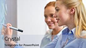  Presentation with sticky notes - PPT layouts consisting of sticky notes on glass board background and a light blue colored foreground