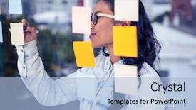  Presentation with sticky notes - PPT layouts consisting of  background and a  colored foreground