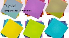  Presentation with sticky notes - PPT layouts having sticky-reminder-notes-isolated background and a lilac colored foreground