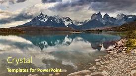  Presentation with chile patagonia - Presentation theme consisting of still-lake-with-reflection background and a  colored foreground