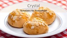  Presentation with almond - Presentation theme consisting of still-lif-of-almond-buns background and a lemonade colored foreground