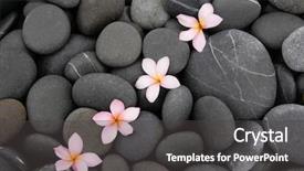  Presentation with stones - Cool new theme with still life - pile of stones and four backdrop and a dark gray colored foreground