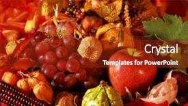  Presentation with harvest festival - Colorful PPT theme enhanced with still life and harvest backdrop and a  colored foreground
