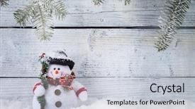  Presentation with year still life christmas - Cool new PPT layouts with still life background with snowman backdrop and a  colored foreground