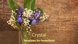  Presentation with lily - Beautiful PPT theme featuring still-life-bouquet-of-lily backdrop and a tawny brown colored foreground