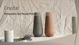  Presentation with life - Presentation theme featuring still-life-composition-made-up background and a mint green colored foreground