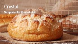  Presentation with bread life - Theme consisting of still-life composition of freshly background and a coral colored foreground