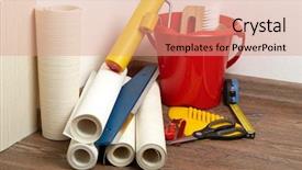  Presentation with example - Amazing presentation design having still life from rolls backdrop and a coral colored foreground