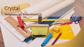  Presentation with example - PPT theme having still life from rolls background and a lemonade colored foreground