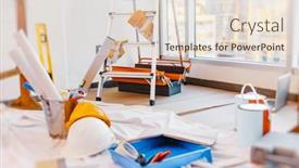  Presentation with renovation - Audience pleasing slides consisting of still-life-from-tools backdrop and a lemonade colored foreground